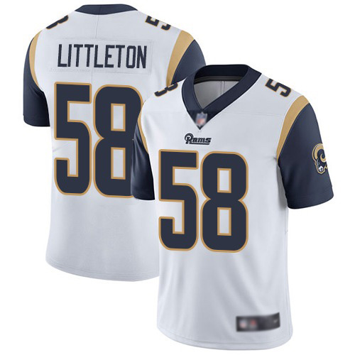 Los Angeles Rams Limited White Men Cory Littleton Road Jersey NFL Football 58 Vapor Untouchable